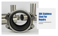 304 Stainless Steel Connector, Double Leak Repair Coupling, Water Joint, Polished Finish
