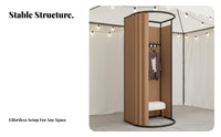 Foldable Design Mobile Dressing Room Easy Assembly Portable Fitting Room Thickened Light-Blocking Material Mobile Changing Booth Sturdy Frame for Clothing Shop Owners, Temporary Shop Operators, Street Markets, Outdoor Events, Shopping Malls, Photo Studios