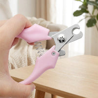 Nail Clippers for Professional Grooming, Stainless Steel Dog Nail Trimmer, Non-Slip Puppy Tool for Small Animals, Guard to Avoid Over-Cutting