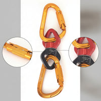 Anti-Twist Rotating Connector with Carabiners Locking Hanging Connector Heavy-Duty Hardware Compact for Aerialists, Yogis, Home Studio