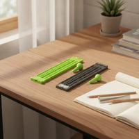 2 Pieces Portable Braille Writing Board with Styluses Lightweight Braille Slate with Stylus Easy to Use Writing Slate Long-Lasting for Students, School, Travel