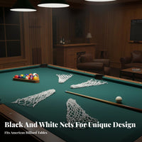 6 Pieces Pool Table Drop Pocket Long-Lasting Drop-Down Billiards Pocket Cotton Billiard Net Bag Tough and Tensile Pool Table