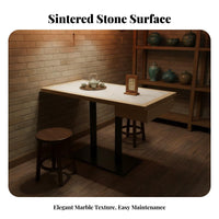 Restaurant Table with Chairs and Drawer sturdyDuty Frame business-grade Furnishing Modern utilitarian Design Padded Seats