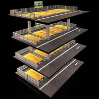 Parking Garage Model Realistic Car Display Scene Three-Dimensional Garage with Four Layers for Desk Decoration