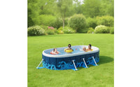 No-Inflation Framed Swimming Pool Sturdy Pool with Frame Stable Long-Lasting for Children, Backyard, Patio