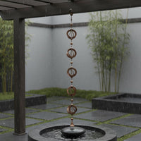Creates Soothing Sounds Rotating Rain Chain Weather Resistant Rain Chain Long-Lasting for Patio, Porch, Gazebo