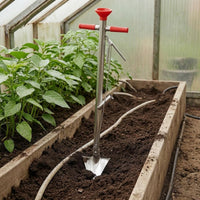 Flexible Hose Point Seeding Shovel T-Handle Fertilizing Shovel Pointed Head Hand Planting Tool Long Shaft for Farmers, Gardeners, Farmland, Garden Area