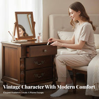 Vintage and appearance Multi-Drawer Vanity with Mirror Space-Saving Dressing Table Large Storage Capacity Makeup Desk Integrated Design for Teen young women, Apartment Dwellers, grown-ups, spacious Closet