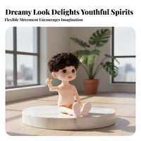 6 Inch Nude Doll Moveable Joints Articulated Jointed Doll Female Action Figure Personalized Izable Thick Hair