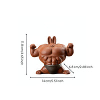 Zisha Clay Muscle Rabbit Tea Pet Creative Design Rabbit Tea Tray Decoration Kiln Fired Home Decor Handmade
