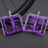 2 Pieces 3 Bearing Mountain Bike Pedal Hollow Design Aluminum Alloy Pedal High Strength for Away from Paved Roads-Road Cycling