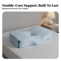 Slow Rebound Memory Foam Pillow Breathable Cervical Neck Pillow Widened Surface for Side Sleepers, Students, Nightly Use, Bedroom, Dormitory