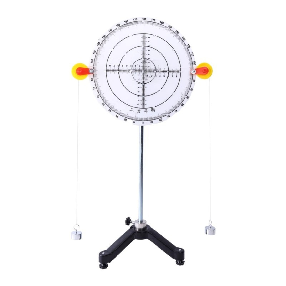 Two-Force Balance Apparatus Instructional Mechanics Experimental Device Handsregarding Equilibrium Dial with Pulleys for Physics Class