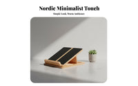 Solid Wood Adjustable Wooden Slant Board Improves Flexibility Leg Stretching Board Non-Slip Surface Wooden Calf Stretcher Stable Triangular Structure for Runners, Athletes, Home Gym, Office