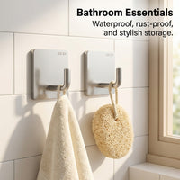 Bedroom and Closet Organizer with Waterproof Stainless Steel Hook, Wall Mounted Heavy Duty No-Drill Hanger for Explorer