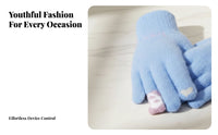 Panda Pattern Gloves Screen-Tap Capable Compatible Tap Screen Winter Gloves Soft Stretchy for Women, Cold Weather