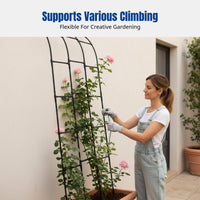 Half Arch Trellis, Climbing Support, No-Drill Leaning Design for Villa Garden and Balcony