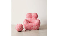Molded Foam Chair with Cushion Cozy Sponge Armchair with Cushion Ergonomic for Reading Corner, Bedroom, Studio Apartment