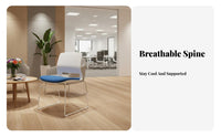 Minimalist Design Stackable Sled Base Chair Lightweight Armless Sled Base Chair Long-Lasting Office Furniture Ergonomic Design for Guests, Students, Event Attendees, Conference Room, Reception Area, Cafeteria