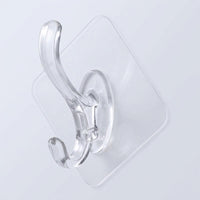 Bedroom and Closet Organization Multi-Hook Strip Hook for Students, Transparent Sticky for Bathroom with Strong Grip