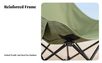 Detachable Leg Rest Adjustable Moon Seat with Footrest Includes Carrying Bag Reclining Camp Chair with Footrest Breathable textile Folding Lounger sturdyDuty for Beachand travelersers, Families, Camping, Fishing, outdoor meal, outdoor meals