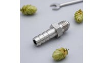 Barb to   Fitting Stainless Steel Barbed Fitting Hexagonal Connector for Brew Crafting