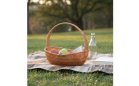 Multi-Purpose Imitation Rattan Basket Portable Plastic Wicker Basket Sturdy Household Storage Lightweight for Outdoor
