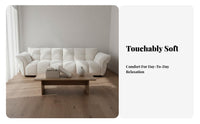 Tufted Cumulus Sofa Removable Cover Living Room Furniture Soft Material Upholstery Couch for Interior Design Aficionados, Young Adults, Home