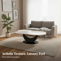 2 Pieces Irregular Shape fluffyShaped Coffee Table Modern Design fluffyShaped Nesting Tables Heat Resistant Household Furniture Easy to Clean for Apartment Dwellers, Homeowners, Interior Designers, Living Room, Small Areas, Lounge Area, Bedroom
