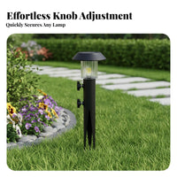 4 Pieces Adjustable Torch Stake Powder Coated Metal Torch Stake Solar Lamp Replacement Post Weather Resistant for Patio