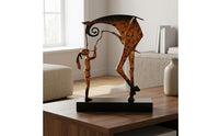 Abstract Female horse Figure Statue Zinc Alloy Minimalist Woman Figurine Balanced Proportions Metal Figurine on Base for Study
