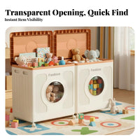 Foldable Design Foldable Wheeled Container Large Capacity Household Storage With casters Organizing container Front entry Door for Students, Homeowners, Families, Bedroom, Closet, Living Room, Garage