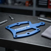 Blue Anodized Chainring Wear Measuring Tool CNC-Machined Bike Chainring Wear Gauge Flat Plate Bike Chain Checker Rounded Edges