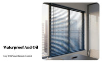PVC Slatted Window Covering Oil-Withstand Ant Electric Smart Window Covering Slatted Window Covering Light-Blocking Privacy