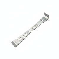 2 Pieces Rust Resistant Stainless Steel Pry Bar Sturdy Nail Puller Crowbar Heavy Duty for Woodworking, Construction