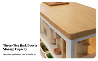 Microwave Oven Stand Large Capacity Kitchen Microwave Stand Space Saving Multi-Tier Kitchen Shelf for Home Cooks, Adults, Pantry, Living Room, Balcony