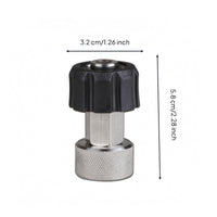 Stainless steel Hose Adapter Knurled Grip Push-to-Connect Hose Fitting Easy Instant Connection Plumbing Part