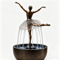 Elegant Ballerina Tabletop Water Fountain Decoration