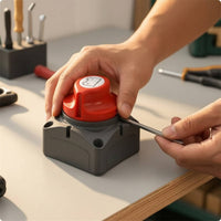 Heavy-Duty Rotary Battery Disconnect Switch Universal Battery Cut-off Switch Corrosion-Resistant Long-Lasting for Marine, Solar System