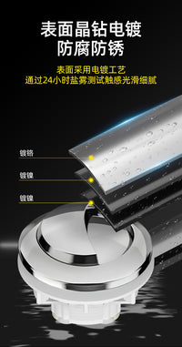 马桶水箱配件冲水按钮老式抽水坐便器按压器盖子按键开关大全通用 小口径-方形水箱按键