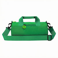 Oxford Cloth Cylindrical Duffel Bag Zippered Travel Duffel Bag Detachable Strap Luggage Structured