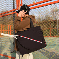 Multi-Purpose Badminton Racket Tote Bag Convertible Strap Tennis Racket Shoulder Bag Separate Shoe Compartment Large Capacity Sports Tote Wet-Dry Separation for Outdoor, Gym