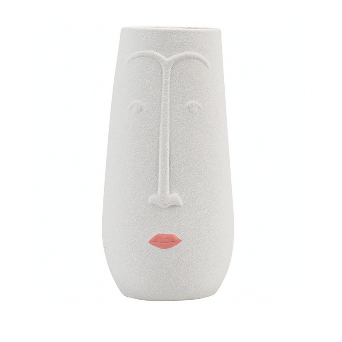 Ceramic Face Vase Textured Sculptural Face Vase Minimalist Decor for Living Room, Entryway Console