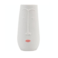 Ceramic Face Vase Textured Sculptural Face Vase Minimalist Decor for Living Room, Entryway Console