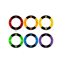 6 Pieces Colored Segmented Basketball Footwork Hoop Hollow Center Footwork Training Rings Color Coded Directional Drill Hoop for Movement Exercises