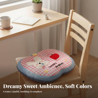 Cute Design Cartoon Floor Pillow Multi-Functional Apple Shaped Chair Pad Soft Crystal Velvet for Students, Teens, Car, Bay Window, Dormitory