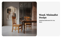 Installation-without Solid Wood Dining Chair No Assembly Required Mortise and Tenon Chair Sturdy Construction Household Furniture Hand-Polished for Homeowners, Families, Business Owners, Home, Cafe, Study Room