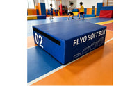 4 Pieces Detachable Soft Foam Plyo Box High-Intensity Training Stackable Plyometric Box Wide Stable Base Foam Jump Platform Non-Slip Vinyl Cover for Children, Dance Studio, Gym