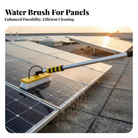 Photovoltaic Panel Washing Tool Adjustable Angle Head Photovoltaic Module Cleaning Brush Customized Fiber Bristles Water Fed Pole Brush for Rooftops