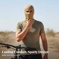 Summer Sun Protection Cover Quick Dry Motorcycle Riding Head Cover Protection Balaclava Sweat Wicking for Men, Cycling, Sports